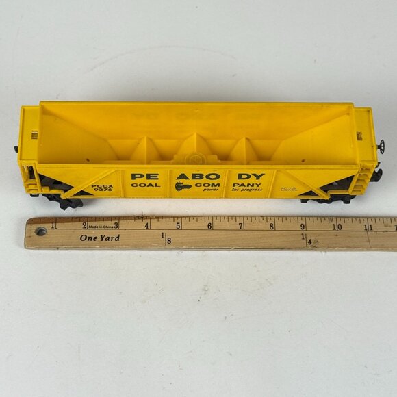 Vintage Lionel Peabody PCCX 9276 Yellow Quad Hopper Freight Train Car O Scale - Picture 8 of 9